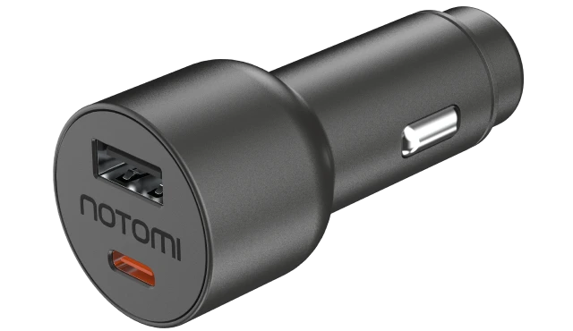 Ładowarka samochodowa Notomi 30 W z portami USB-C i USB-A