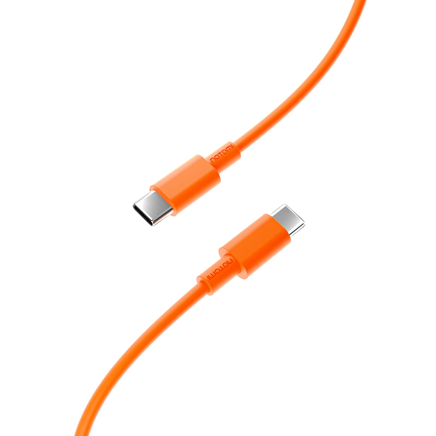 Kabel USB-C do USB-C 100 W silikonowy 1,2 m pomarańczowy